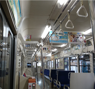 青い森鉄道車両に採用された鉄道車両用LED直管ランプ LLS50/LLS55シリーズ